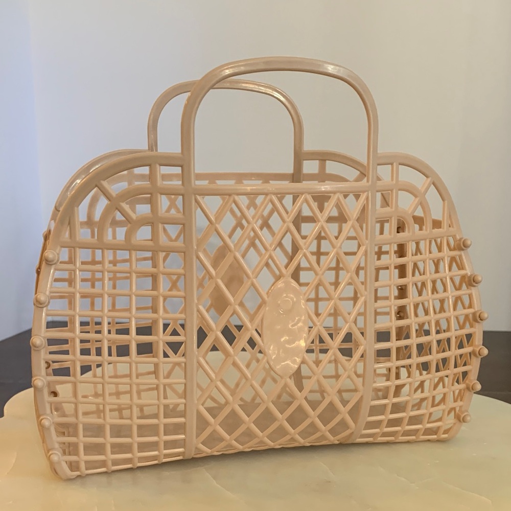 Dusty Rose Colored 80’s Inspired Jelly Handbag